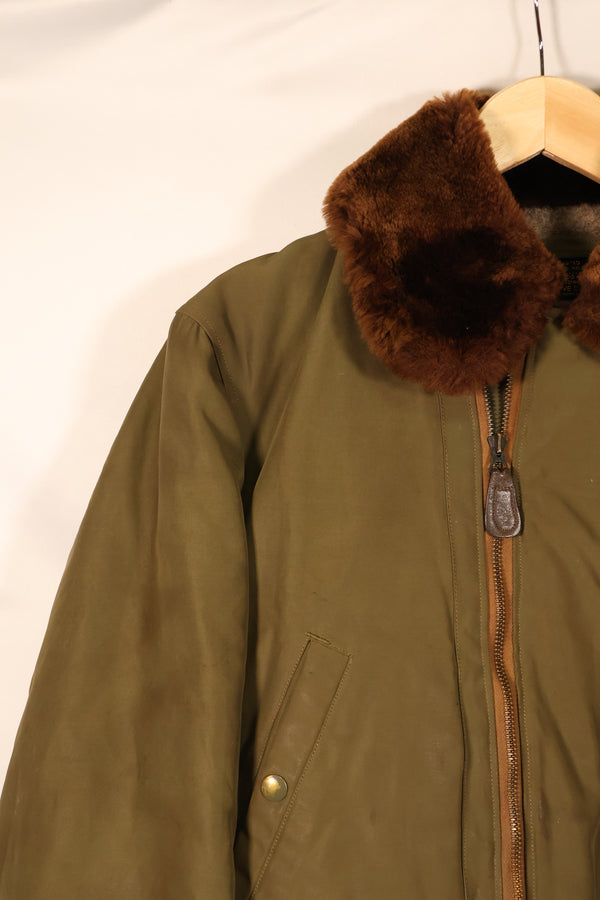 1940s, Size 38, U.S. Army Air Forces (USAAF) B-15 Flight Jacket, with elevator modifications, in good condition
