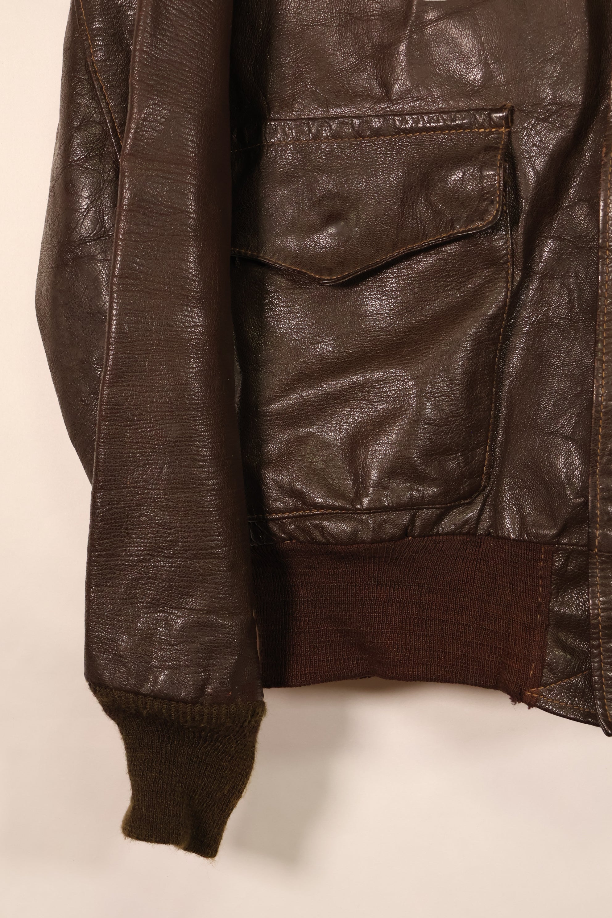 Early 1940s, U.S. Army Air Forces (USAAF), A-2 Summer Flight Jacket, Used, Postwar Paint