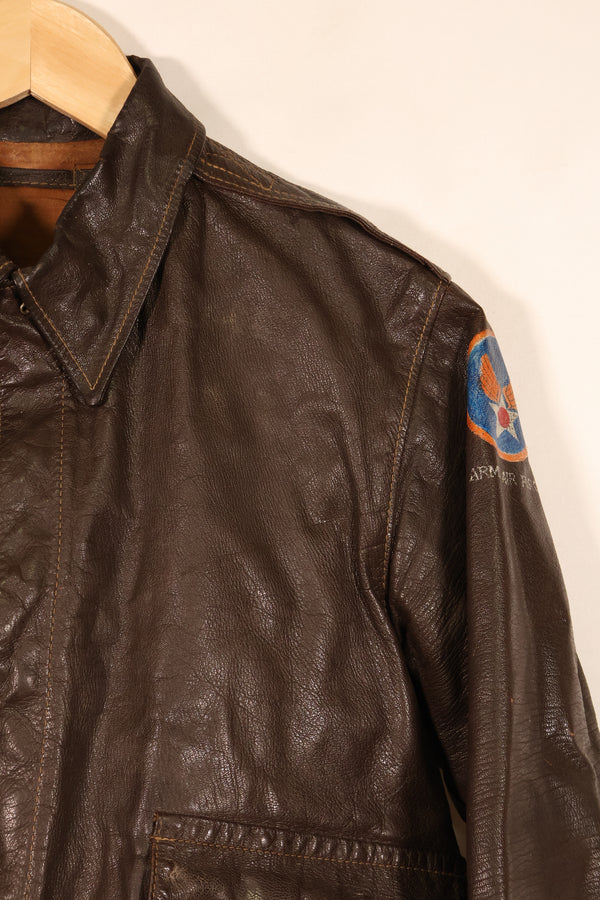 Early 1940s, U.S. Army Air Forces (USAAF), A-2 Summer Flight Jacket, Used, Postwar Paint