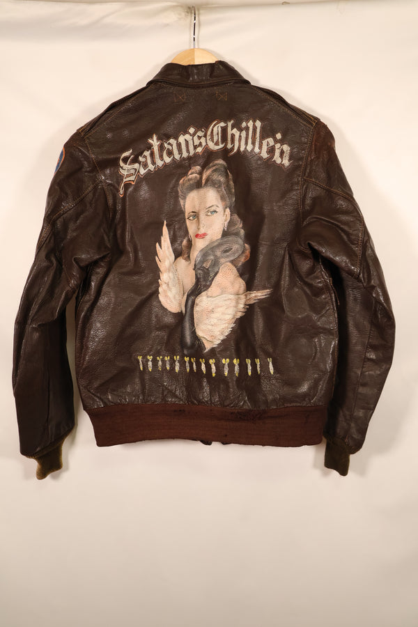 Early 1940s, U.S. Army Air Forces (USAAF), A-2 Summer Flight Jacket, Used, Postwar Paint