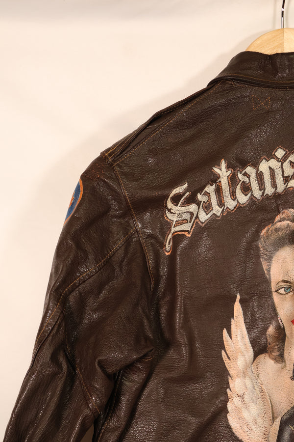 Early 1940s, U.S. Army Air Forces (USAAF), A-2 Summer Flight Jacket, Used, Postwar Paint