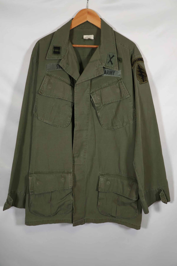 1969 4th Model Jungle Fatigue Jacket, Ex-SF Troopers, M-R, Used.