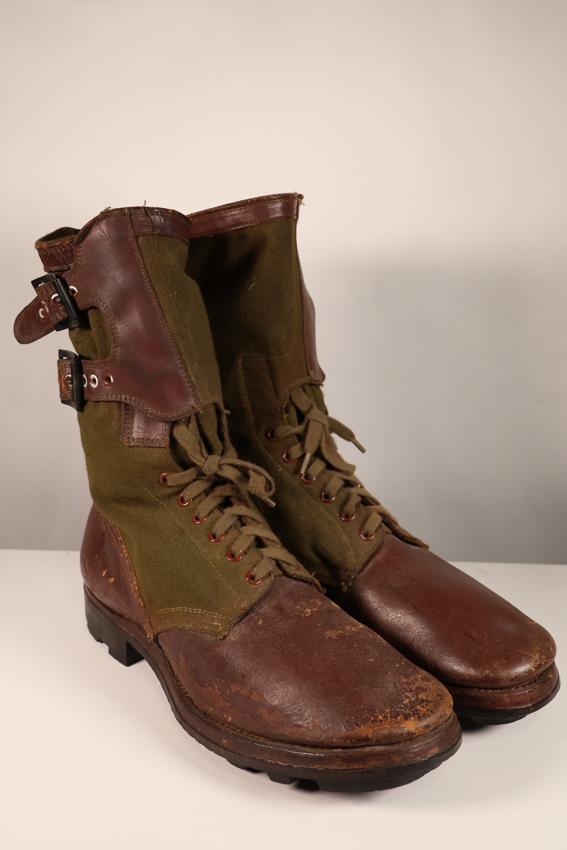 Actual 1951 tropical boots, commonly known as Okinawa boots, rare, use