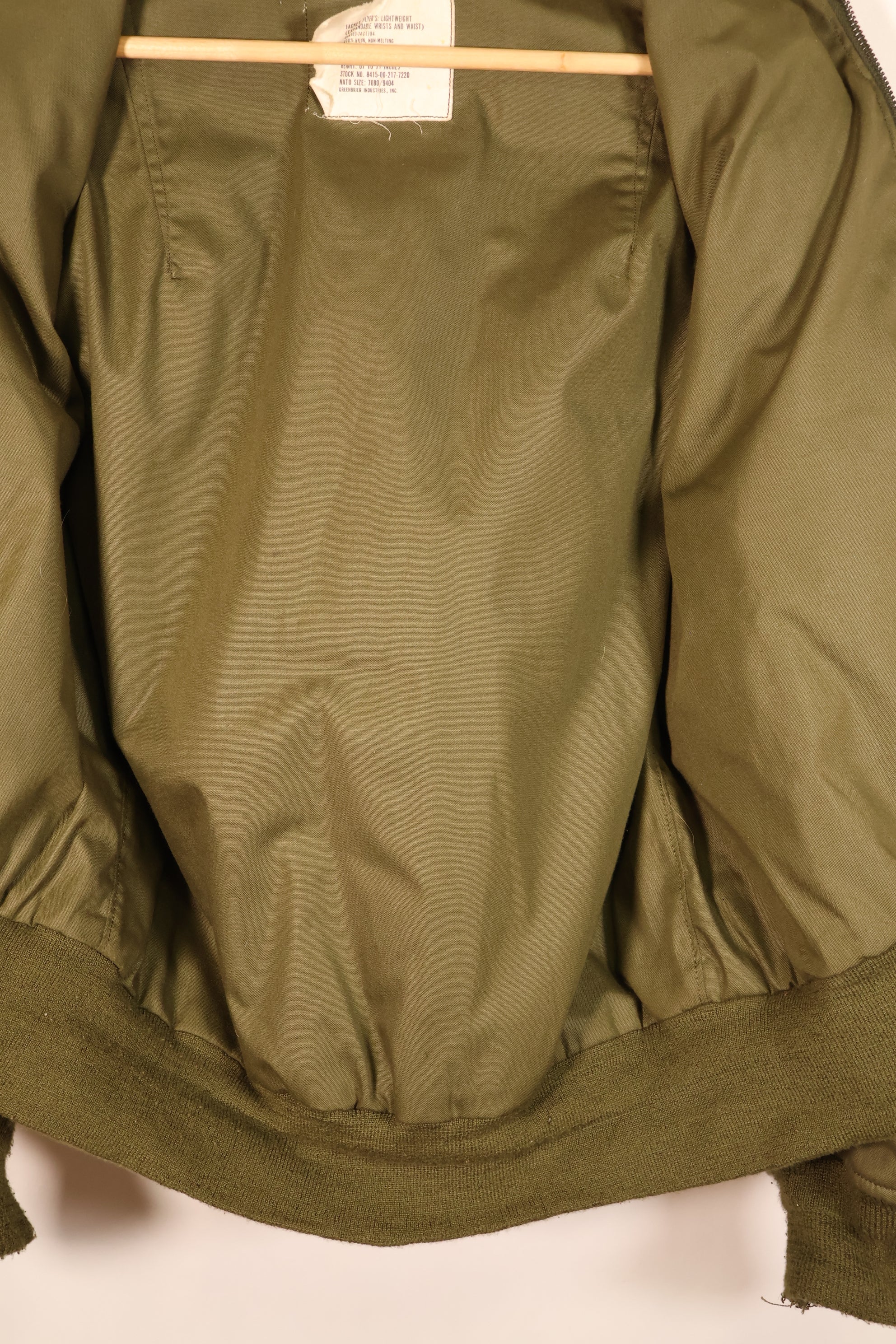 1974 Contract, M-R, U.S. Army, Pilot, Lightweight Jacket, Flight Jacket, Used