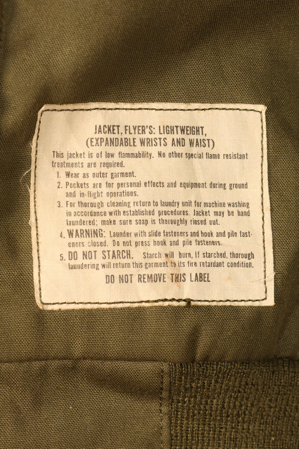 1974 Contract, M-R, U.S. Army, Pilot, Lightweight Jacket, Flight Jacket, Used