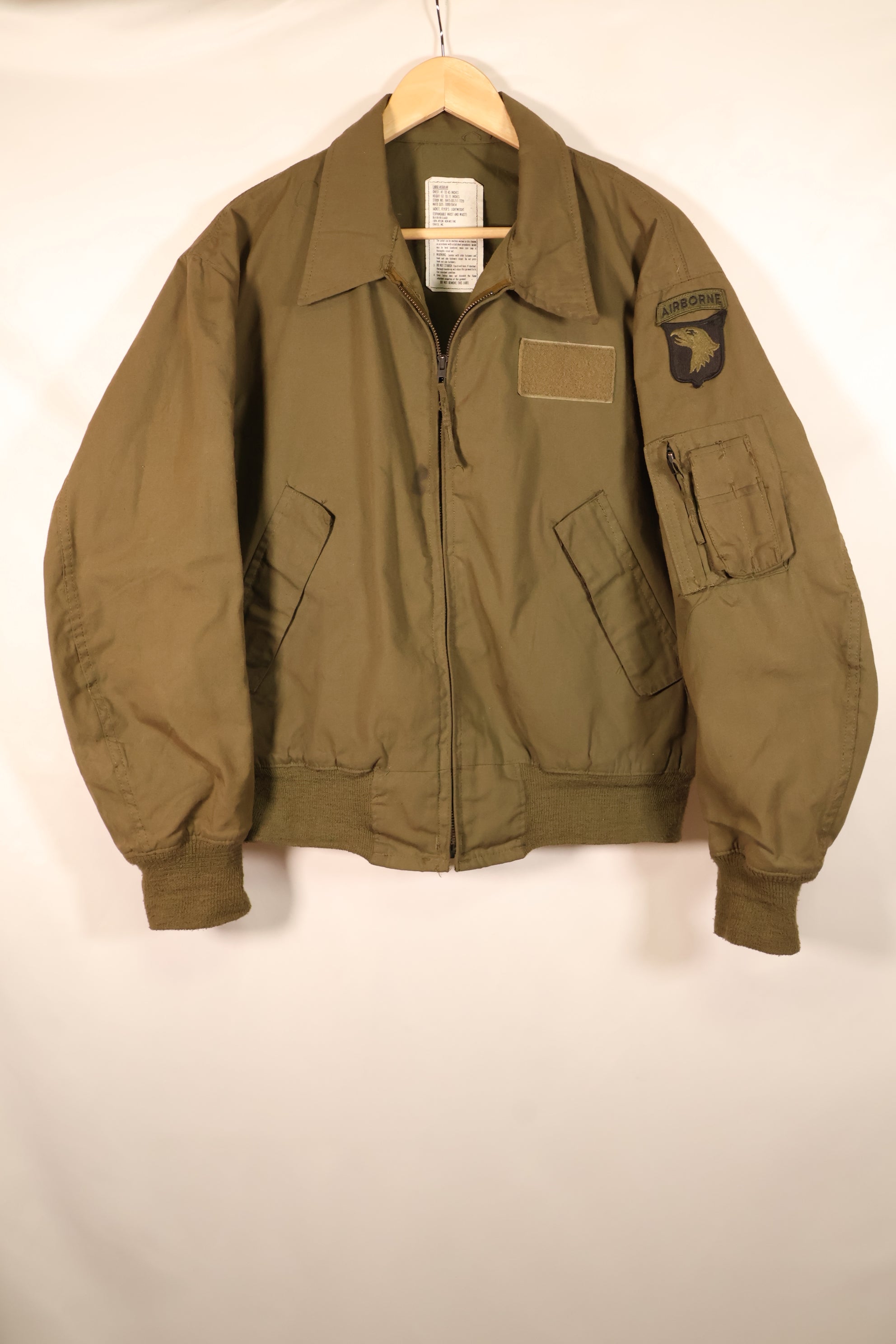 1990 Contract, L-R, U.S. Army, Pilot's Lightweight Jacket, Flight Jacket, Used