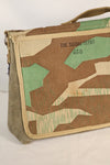 WWII German Luftwaffe splinter camouflage messenger bag made by Signal Depot, USA, using 1940s parts
