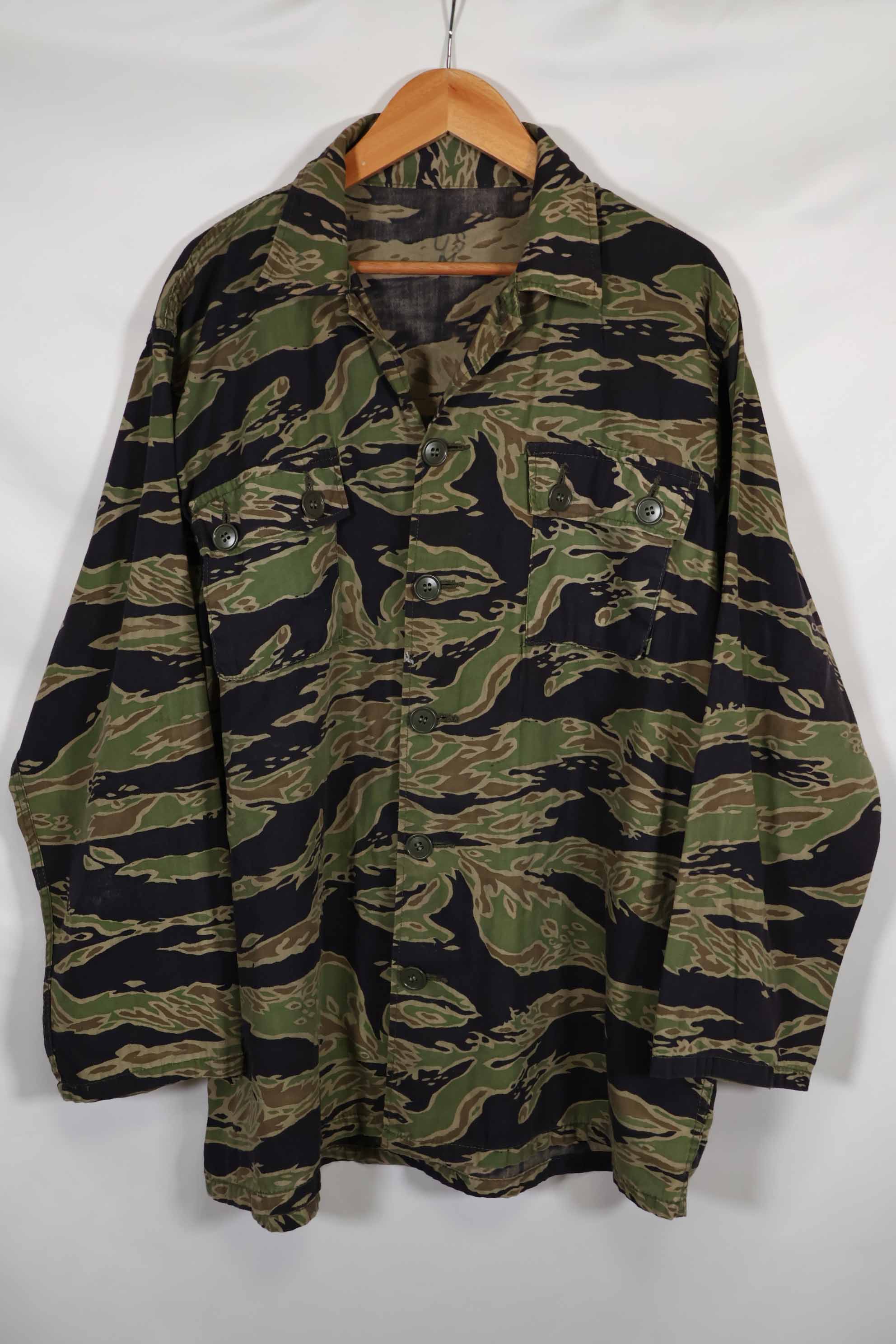 Real Late War Pattern Tiger Stripe US-M Shirt Used