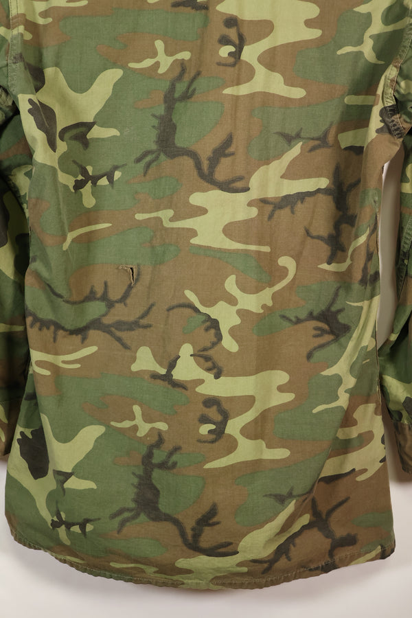Circa 1966-67 US Army ERDL Camouflage Leaf Camouflage Jungle Fatigue Jacket, used.