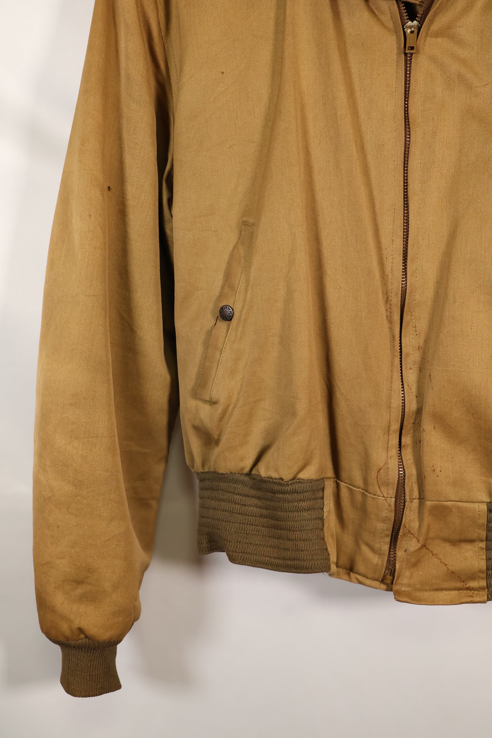 1950's USAF B-15 cotton flight jacket, commercial model, used.