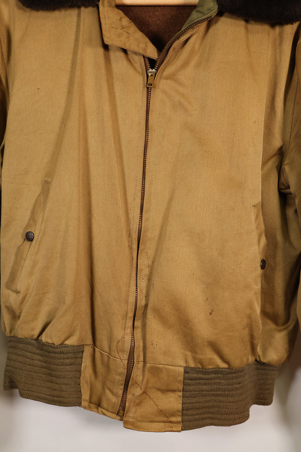 1950's USAF B-15 cotton flight jacket, commercial model, used.