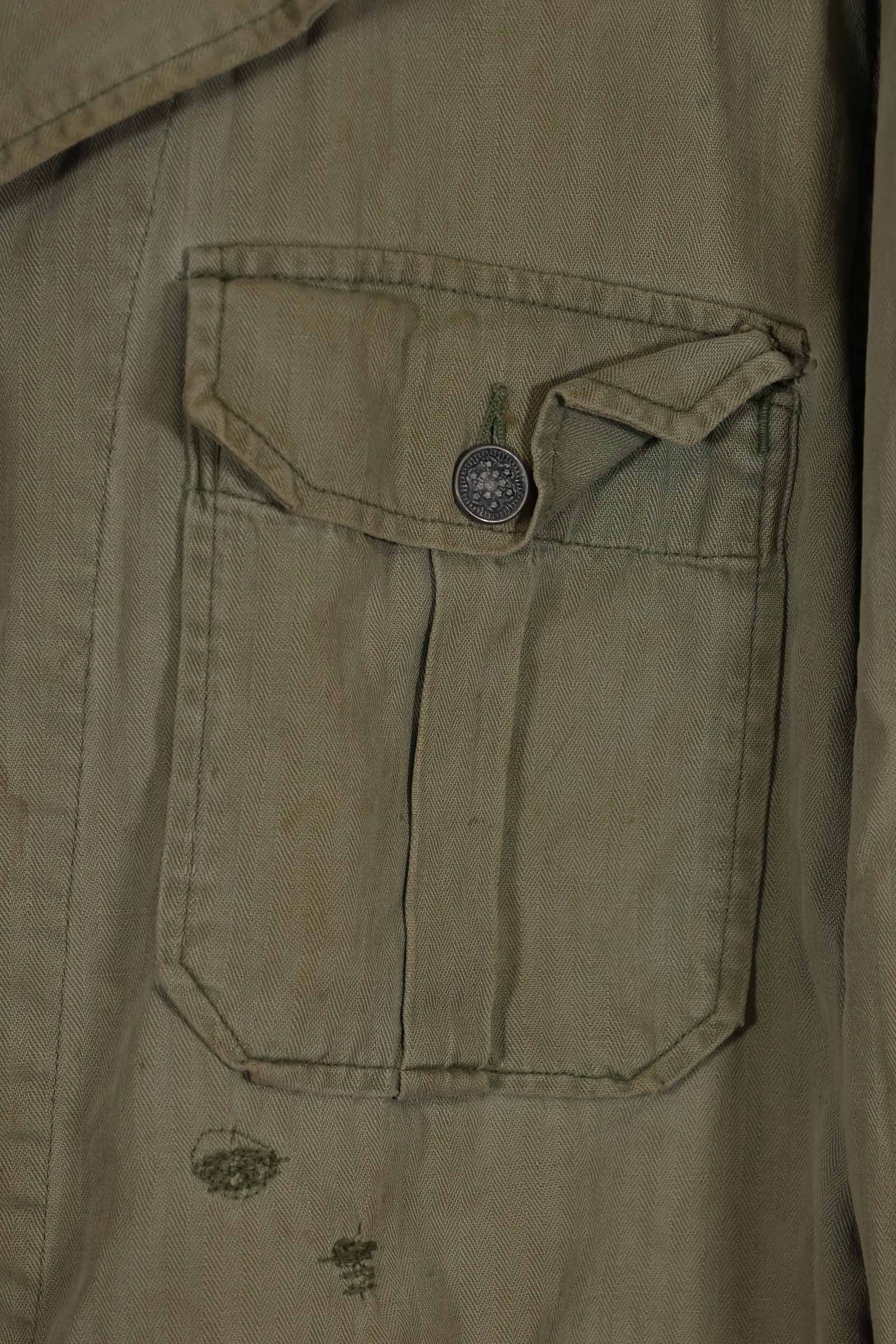 Real 1940s WWII M41 US Army HBT Utility Uniform Jacket Used