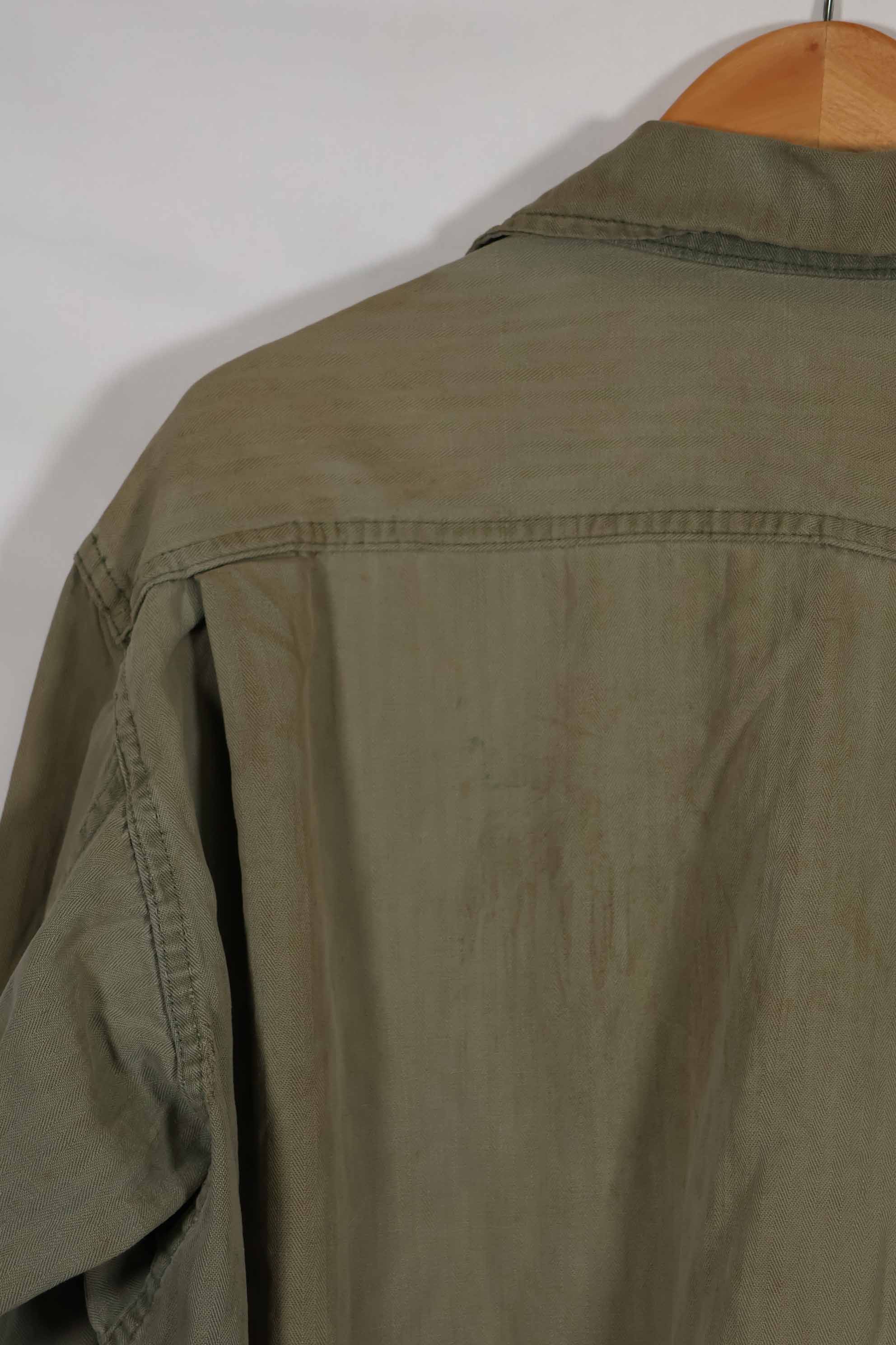 Real 1940s WWII M41 US Army HBT Utility Uniform Jacket Used