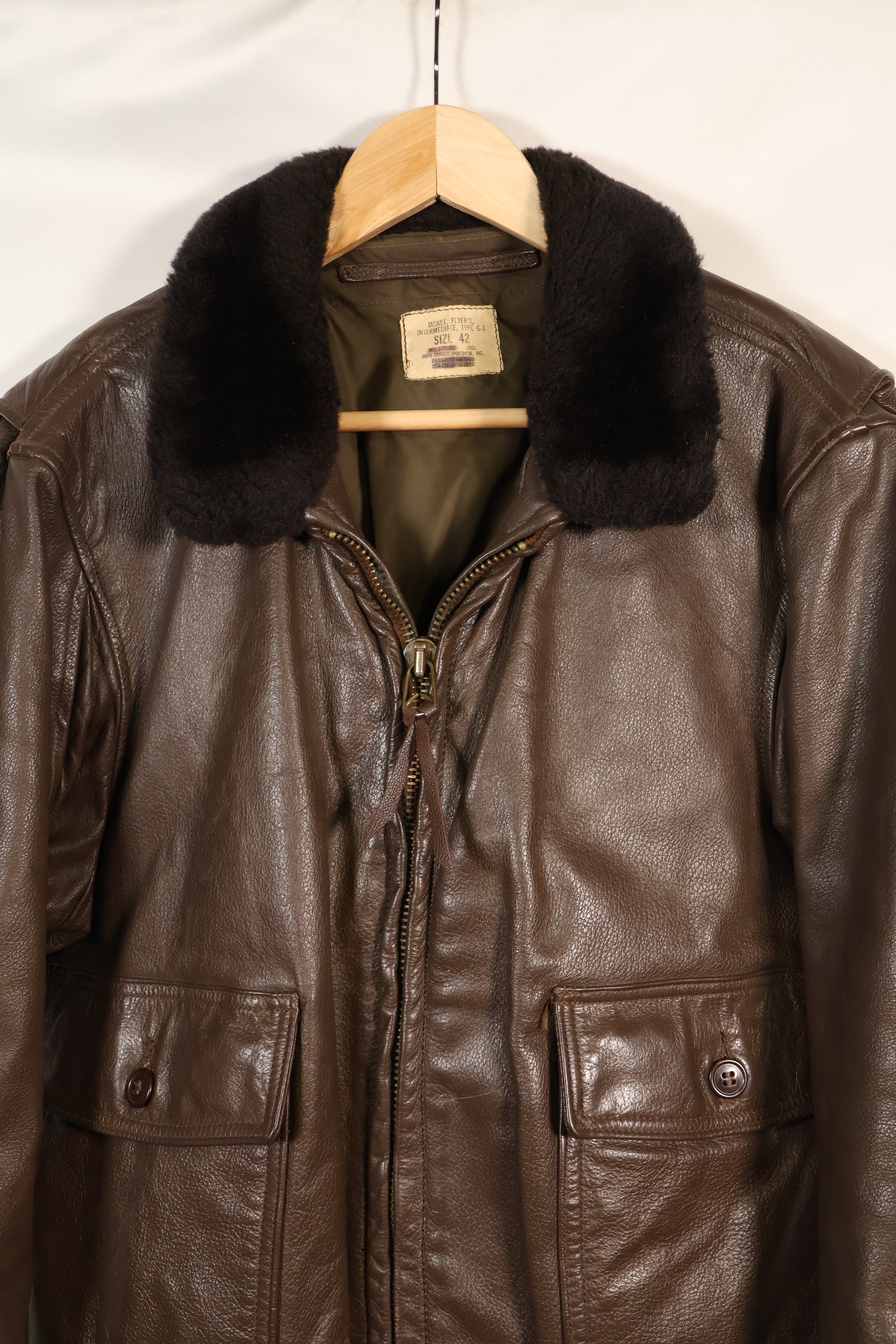 1977 Contract Size 42 US Navy G-1 Flight Jacket Intermediates Used