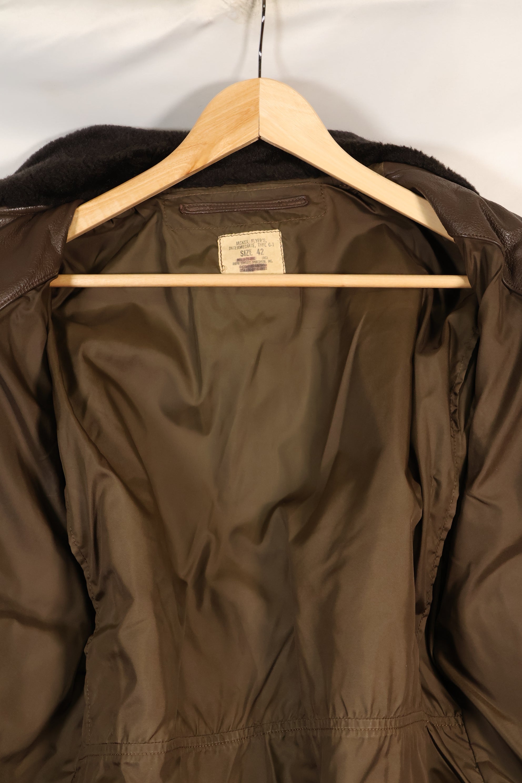 1977 Contract Size 42 US Navy G-1 Flight Jacket Intermediates Used