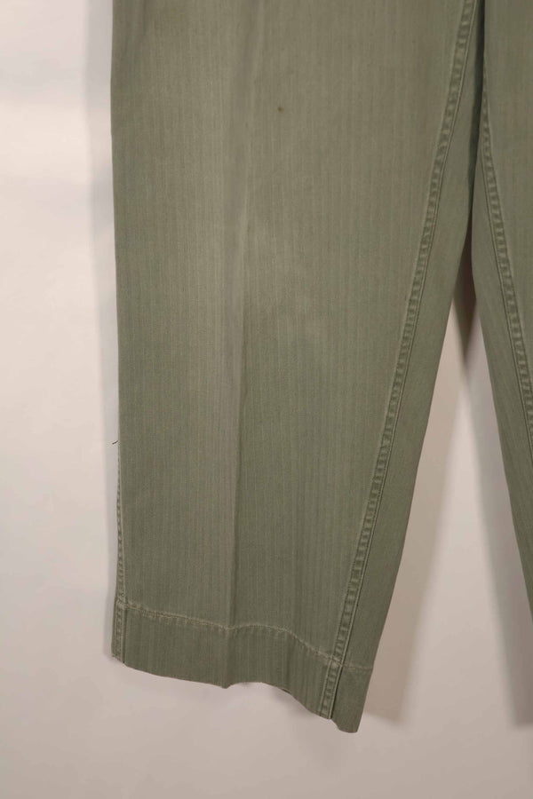 Real 1940s USMC M42 HBT Utility Pants, large size, used.