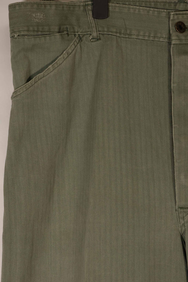 Real 1940s USMC M42 HBT Utility Pants, large size, used.