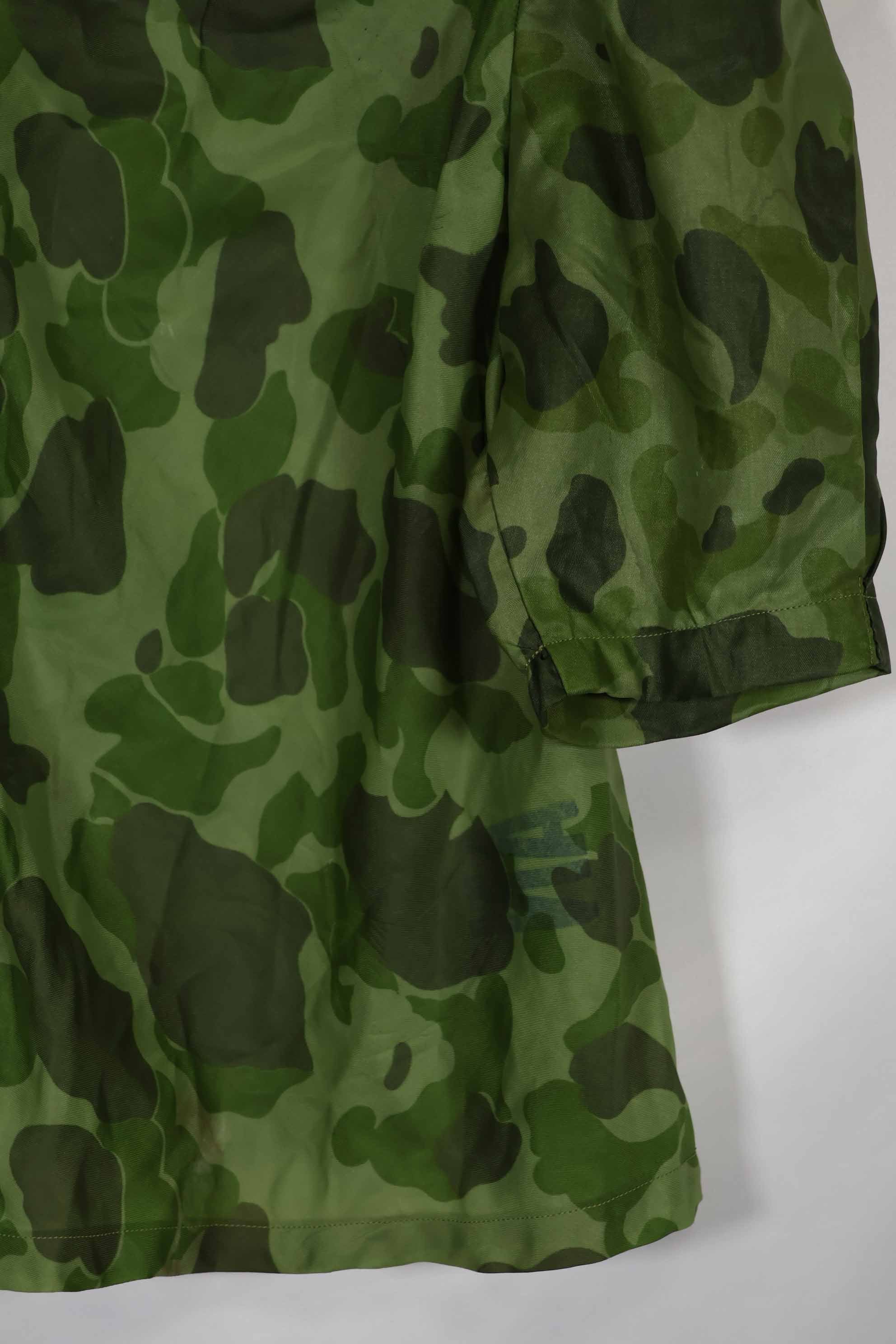 1940s-50s, Parachute camouflage fabric, women's or children's blouse, privately procured.