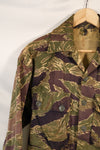 Mid 1960s US cut LARGE Okinawa Tiger Tiger striped shirt, faded, used.