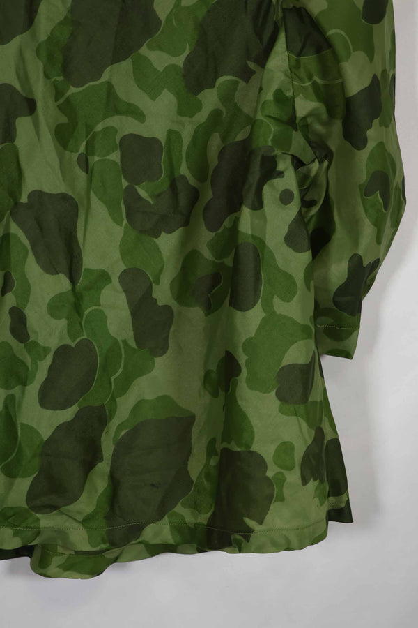 1940s-50s, Parachute camouflage fabric, women's or children's blouse, privately procured.