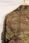 Mid 1960s US cut LARGE Okinawa Tiger Tiger striped shirt, faded, used.
