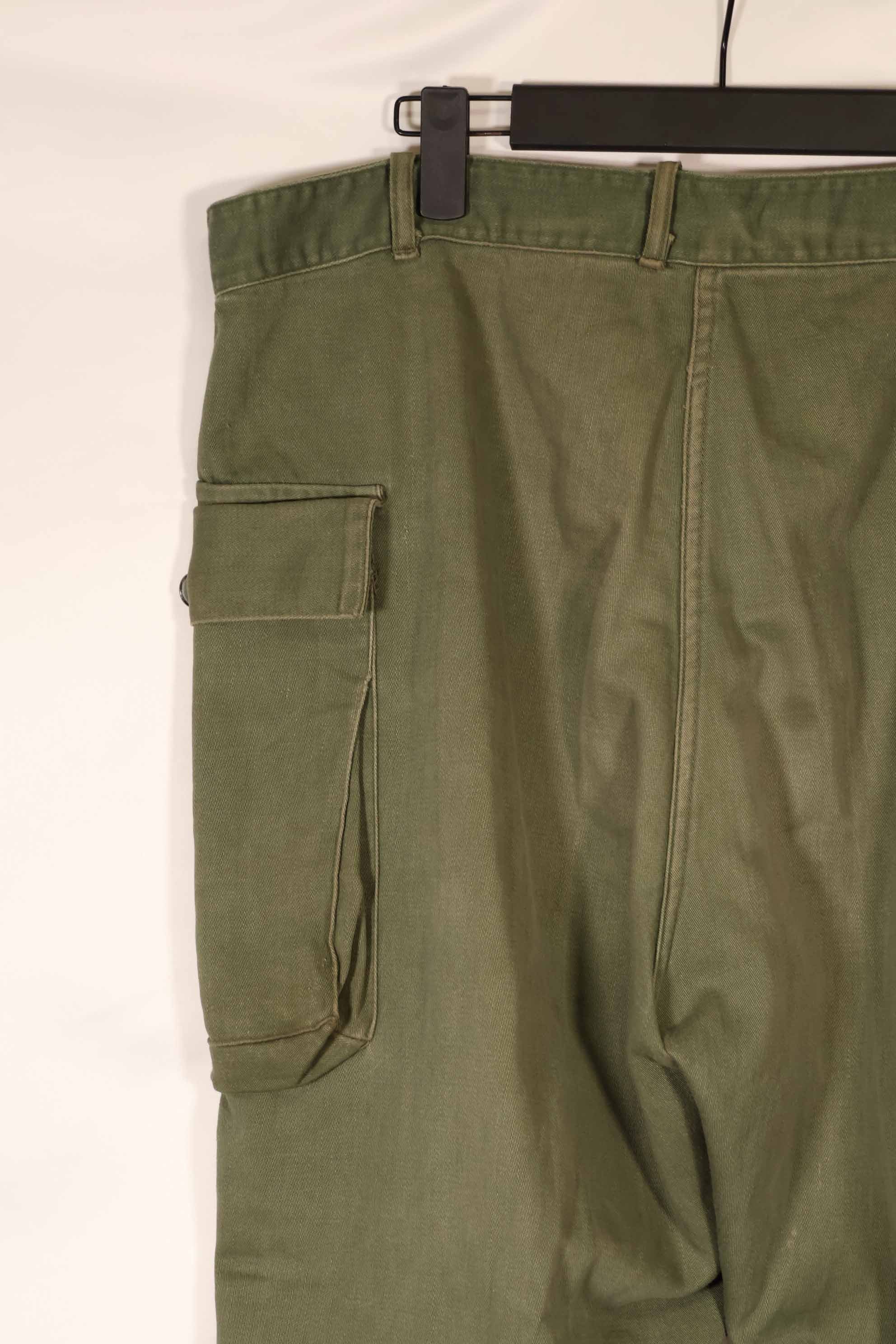 Real 1940s-50s US Army M43 Pants Cut Cotton Pants Used