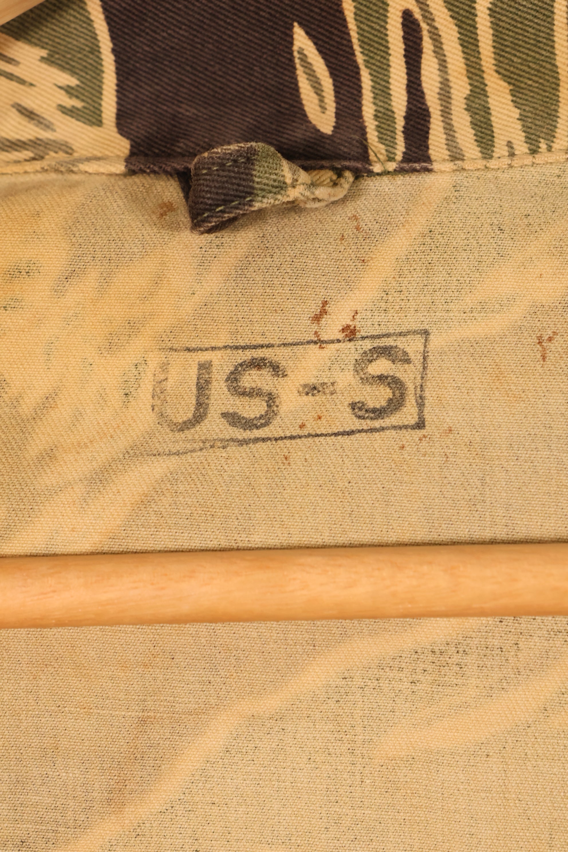 1960年代　USカット　沖縄タイガー　タイガーストライプ　シャツ改造ベスト　US-S　中古品