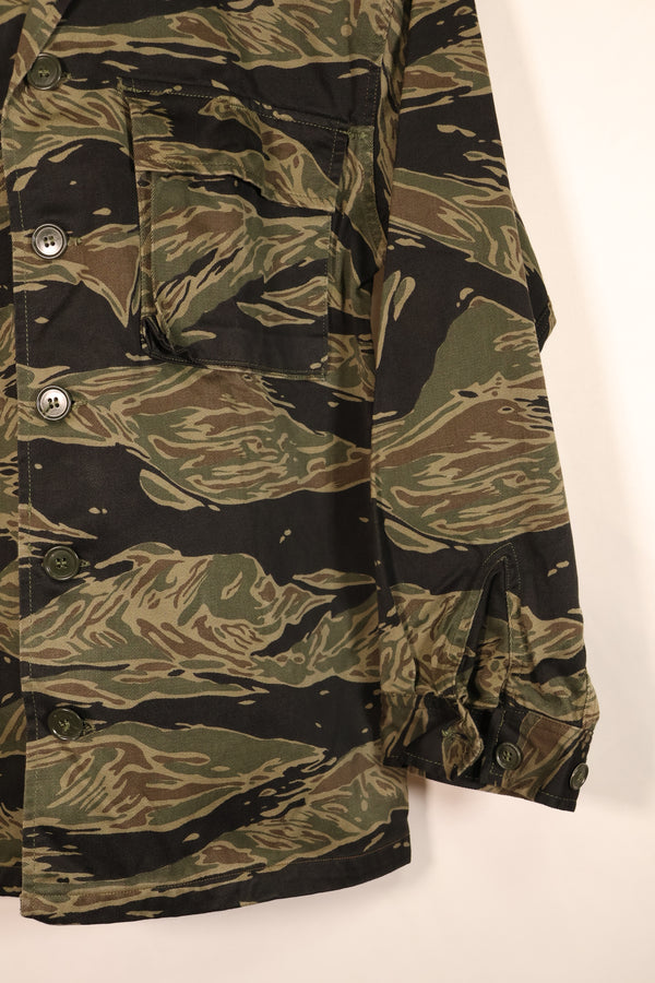 Circa 1965, Made in Japan, A-M, Silver Tiger, Asian Cut, Tiger Stripe Shirt, Good Condition, Used