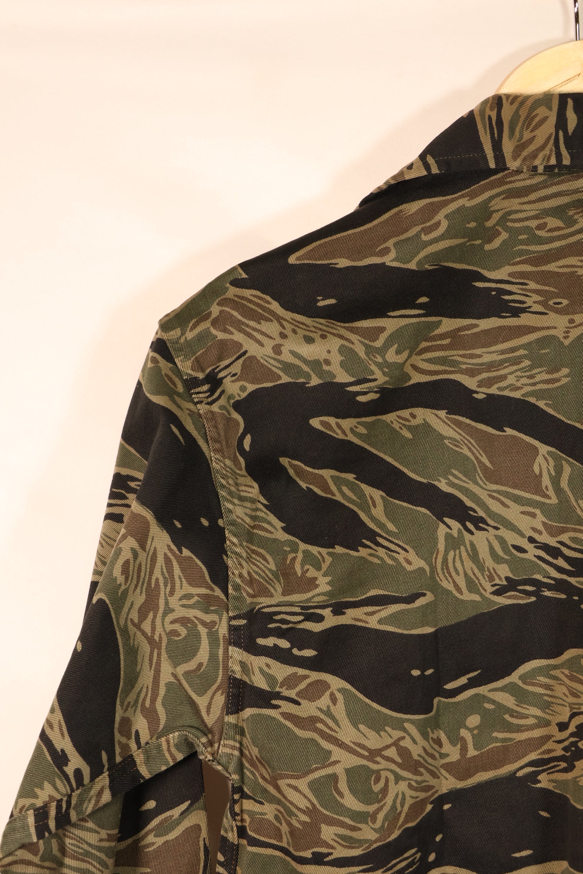 Circa 1965, Made in Japan, A-M, Silver Tiger, Asian Cut, Tiger Stripe Shirt, Good Condition, Used