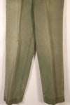 Real 1940s WWII U.S. Marine Corps HBT pants, used A