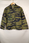 Early 1970s A-M TO-78 Silver Tiger Variation Tiger Stripe Shirt, used.