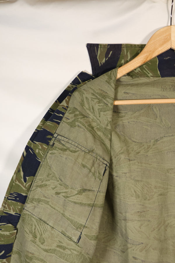 Early 1970s A-M TO-78 Silver Tiger Variation Tiger Stripe Shirt, used.