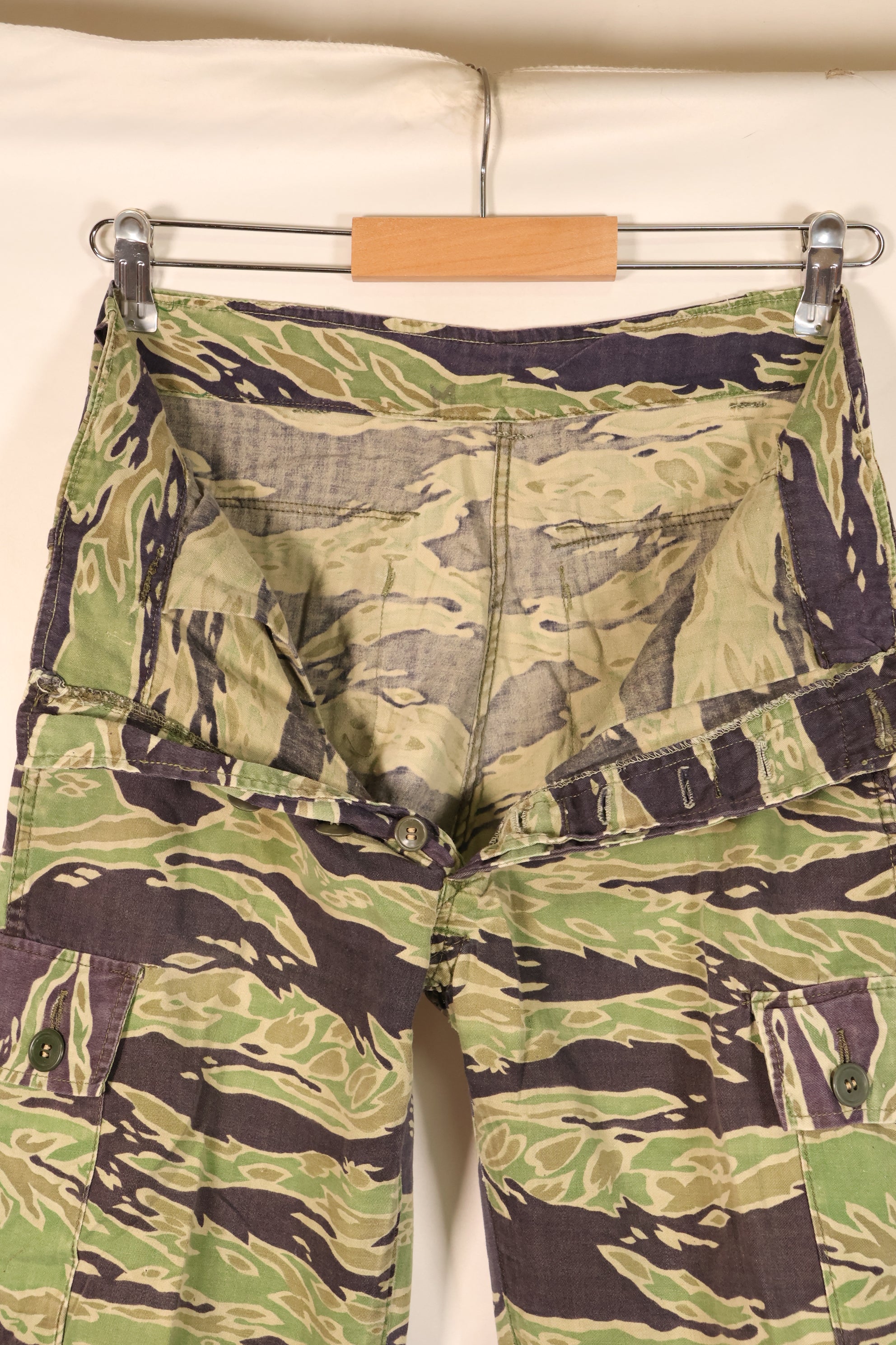 Late 1960s, A-M, Late War Lightweight Pattern, Asian Cut, Tiger Stripe Pants, Slightly Faded