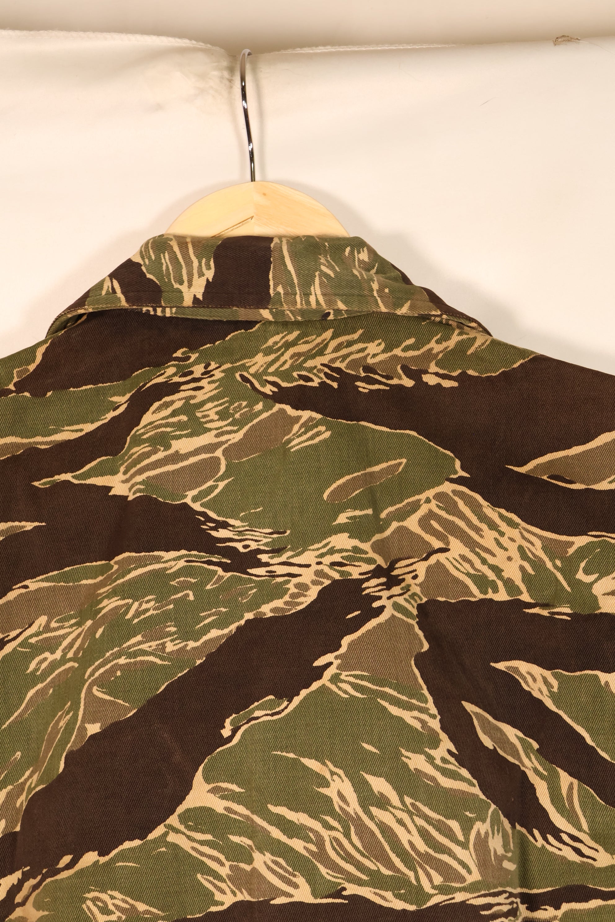 Circa 1965–66 | Asian Cut | Okinawa Tiger Pattern | Short-Sleeve Custom | Tiger Stripe | Shirt | JWD | Used