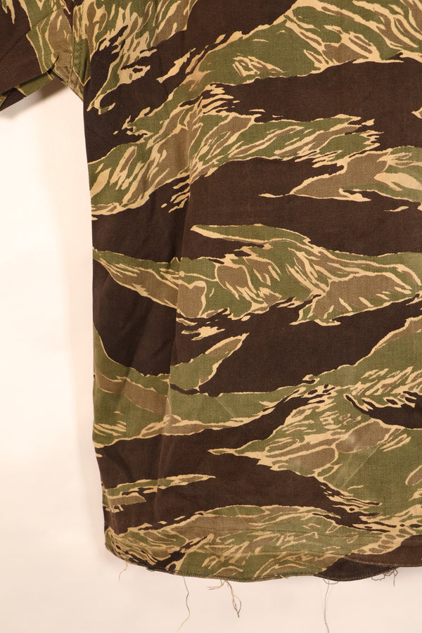 Circa 1965–66 | Asian Cut | Okinawa Tiger Pattern | Short-Sleeve Custom | Tiger Stripe | Shirt | JWD | Used