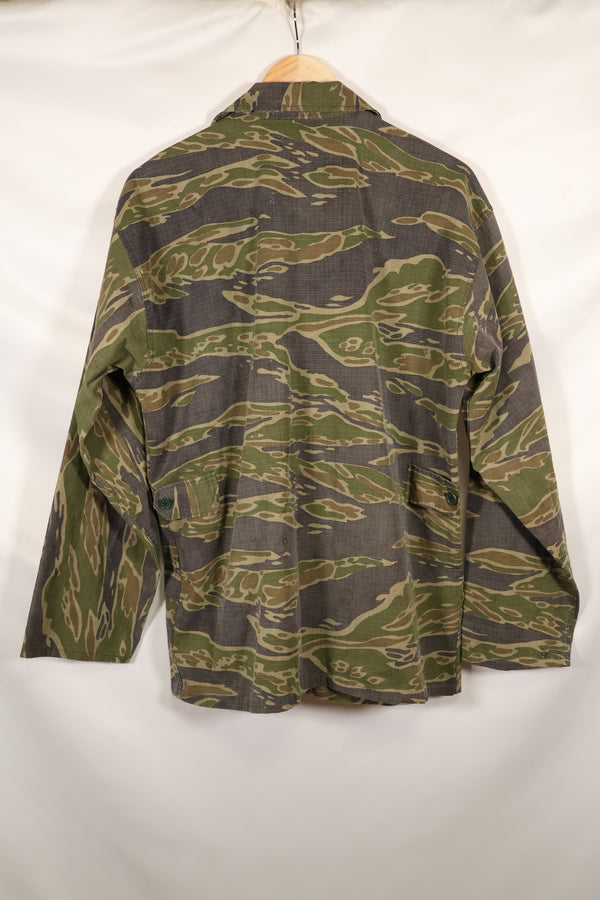 1970s South Vietnamese Marine Corps Tiger Stripe Shirt VNMC Late Ripstop Pattern Used