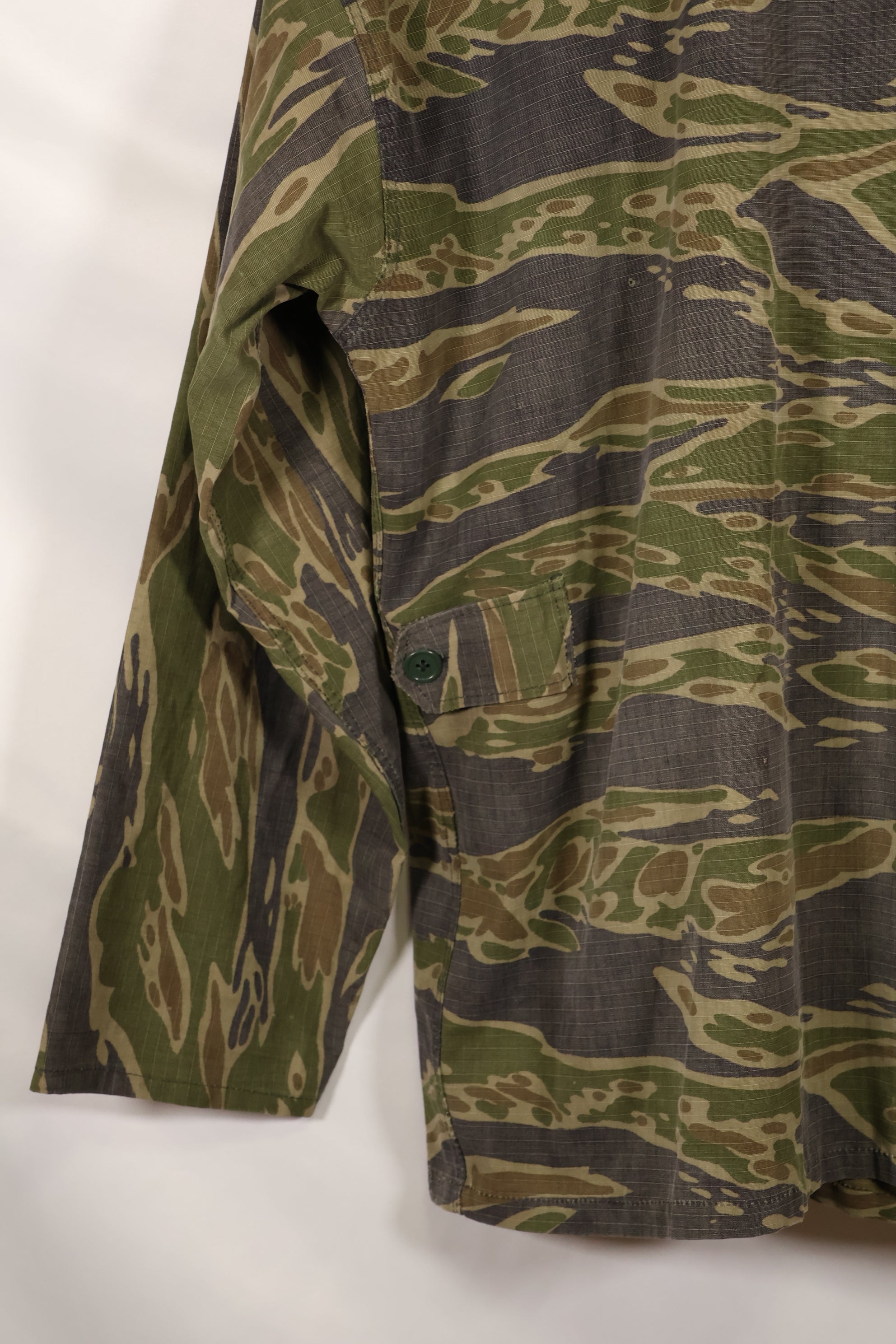 1970s South Vietnamese Marine Corps Tiger Stripe Shirt VNMC Late Ripstop Pattern Used