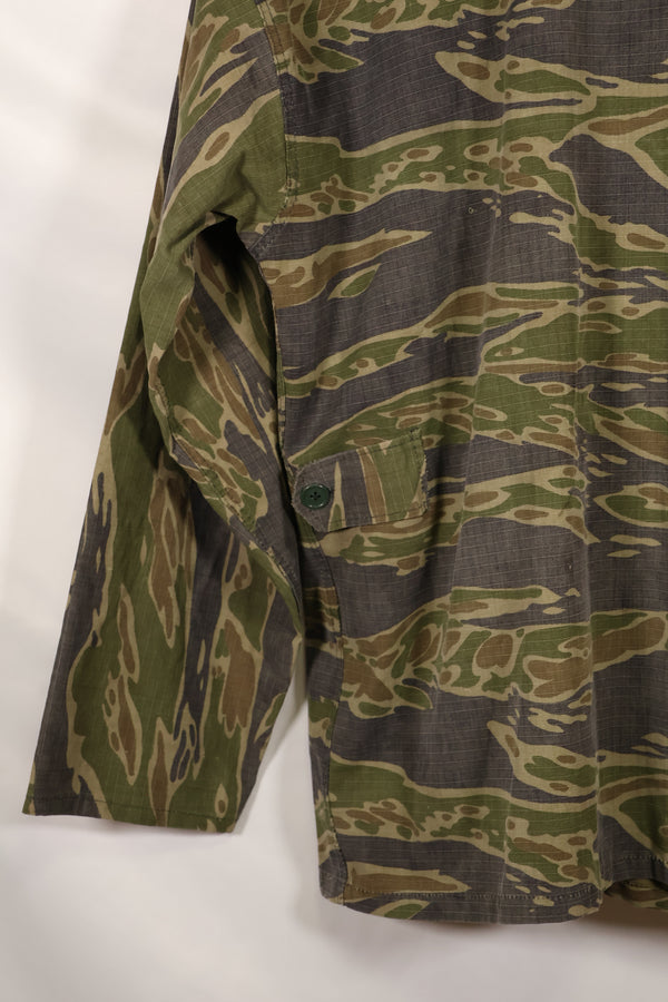1970s South Vietnamese Marine Corps Tiger Stripe Shirt VNMC Late Ripstop Pattern Used