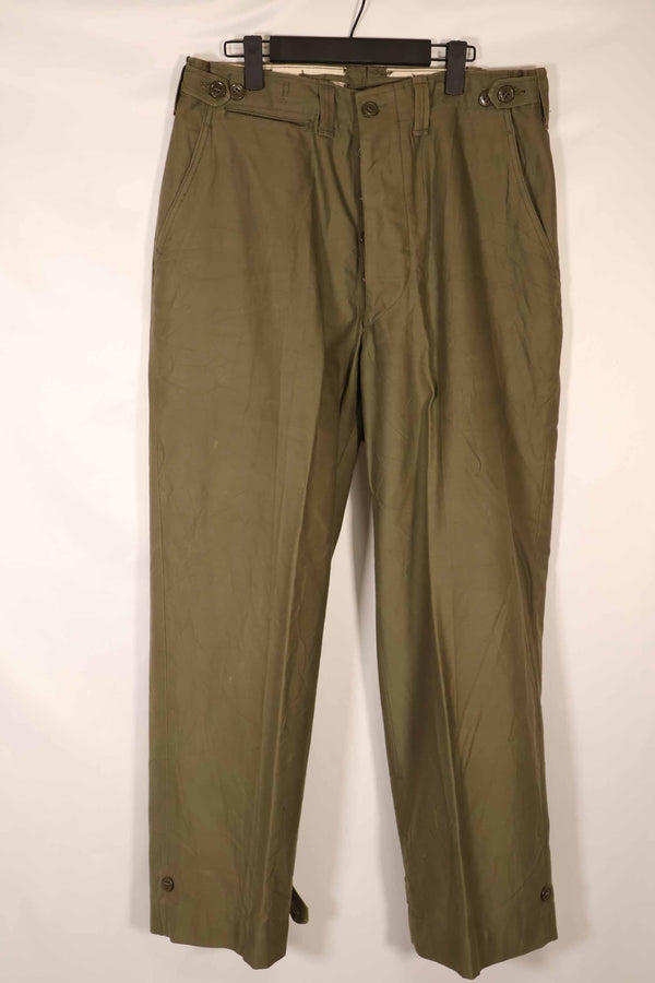 Real late 1940s - early 1950s M45 OD cotton field pants, used, good condition.