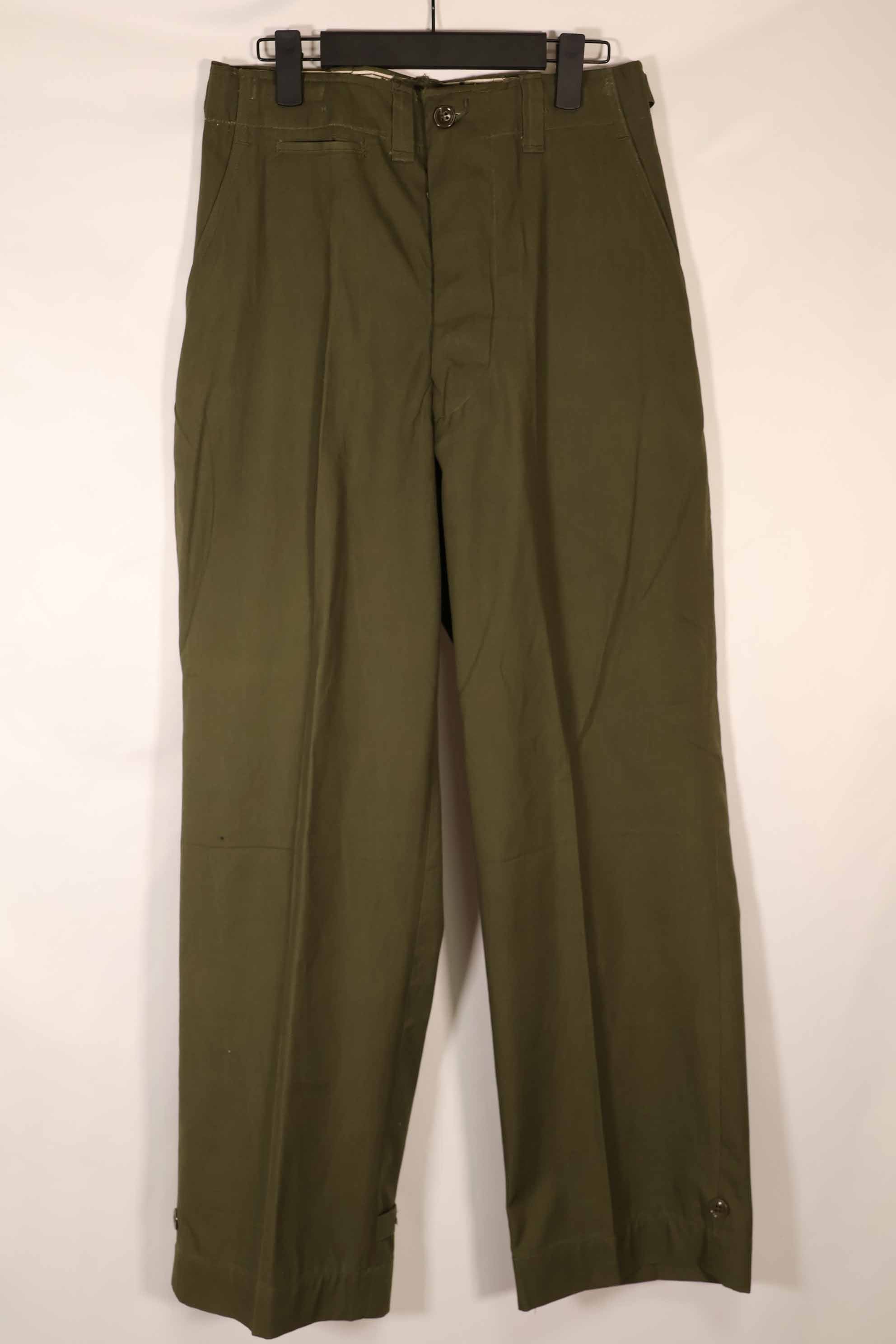 Real late 1940s - early 1950s M45 OD cotton field pants, almost unused, used.