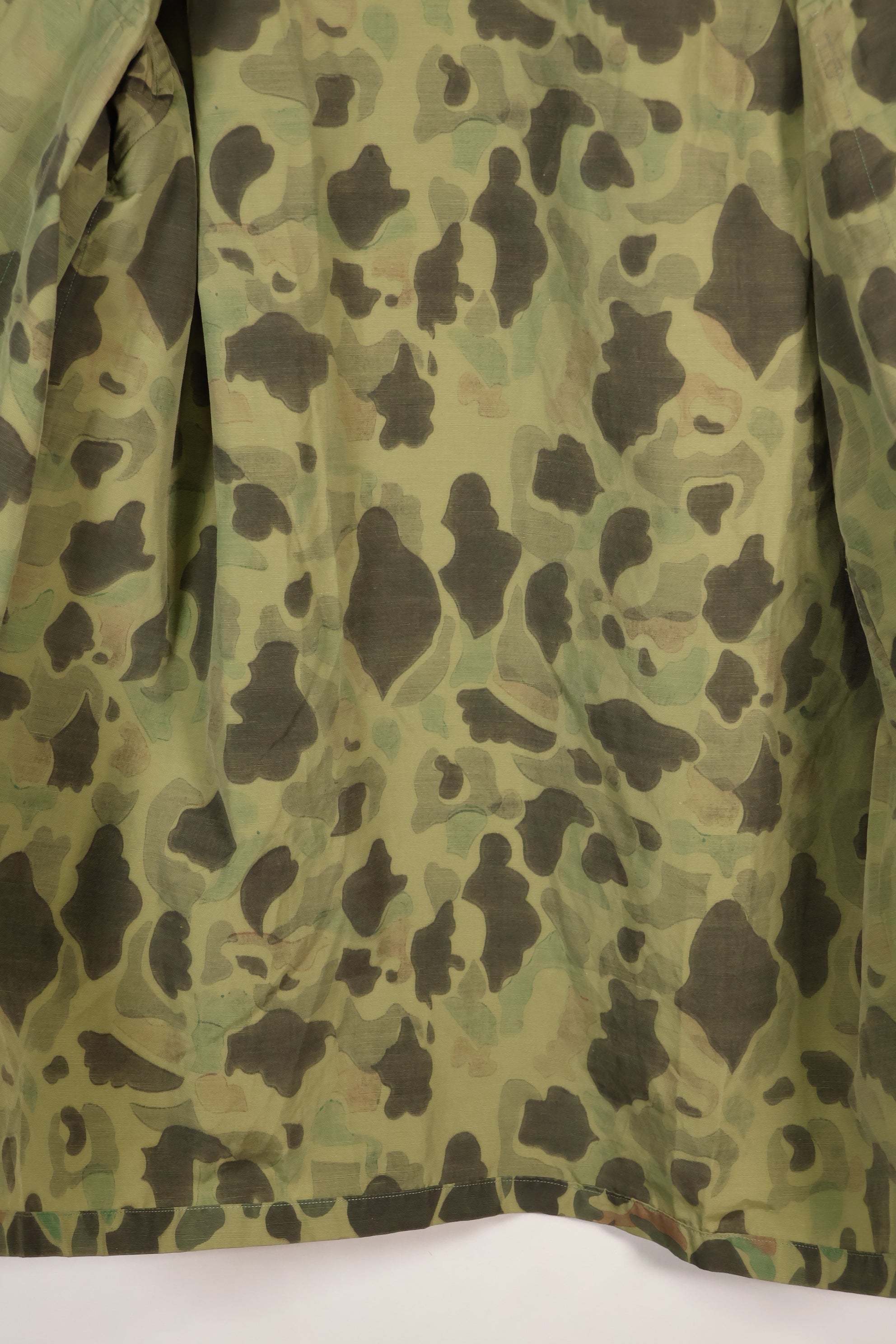 Circa 1970s Korean Army Frogskin Camouflage Nylon Fabric Local Made Shirt Used