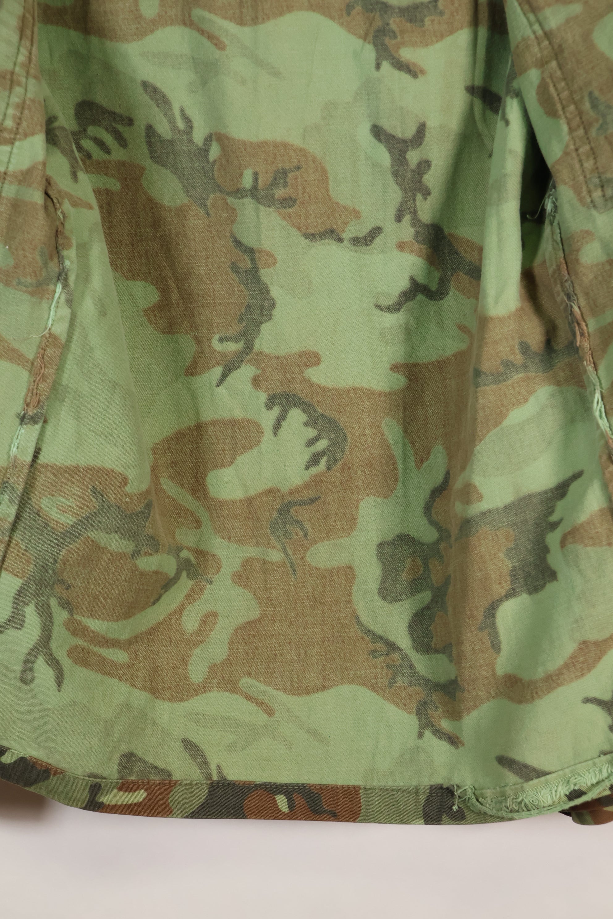 1960s South Vietnam ARVN Green Leaf Camouflage Shirt, used.