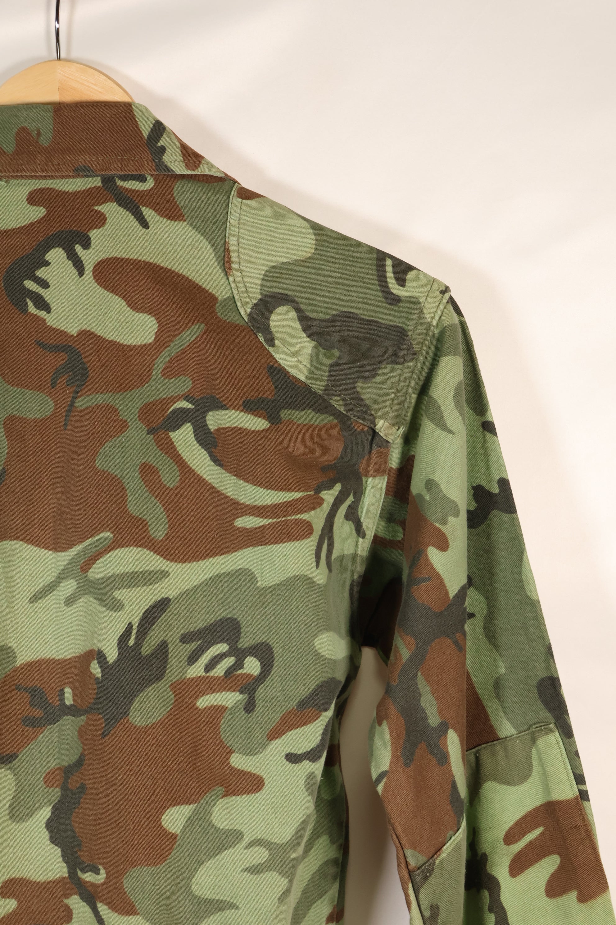 1960s South Vietnam ARVN Green Leaf Camouflage Shirt, used.