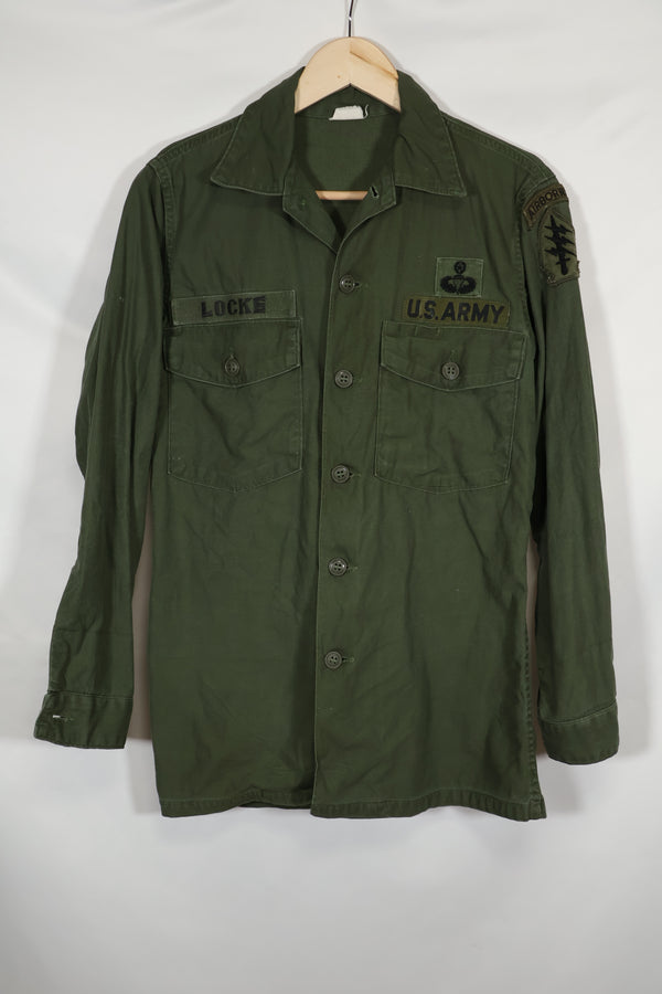 1960's Lot OG-107 Utility Shirt LOCKE Ex-SF Troop Released Used