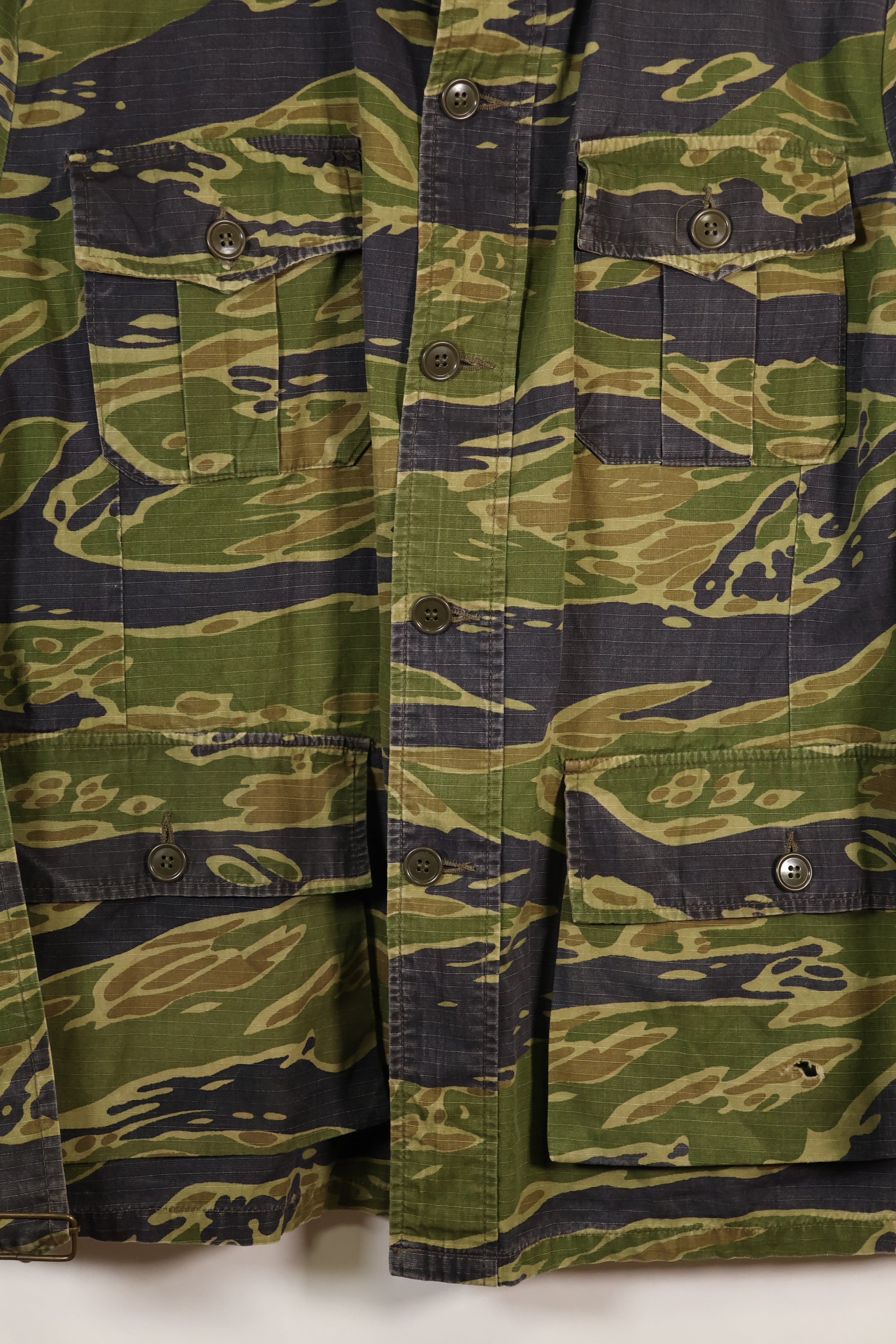 Late 1970s VNMC Late Pattern Tiger Stripe Safari Jacket Civilian Used