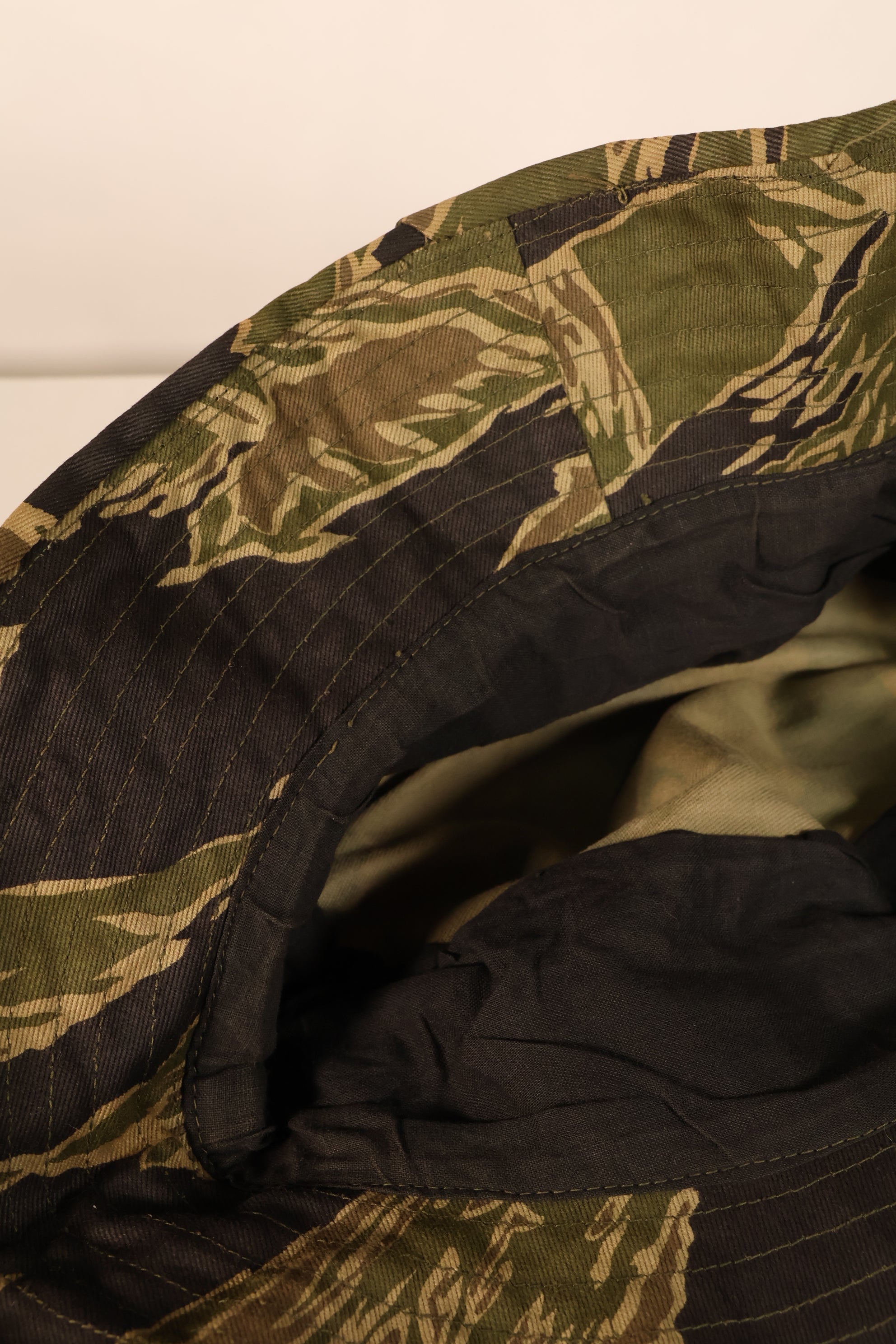 Mid-1960s; Size: Approx. S; Made in Okinawa; Okinawa Tiger Pattern; JWD; CISO Cut; Boonie Hat; Unused