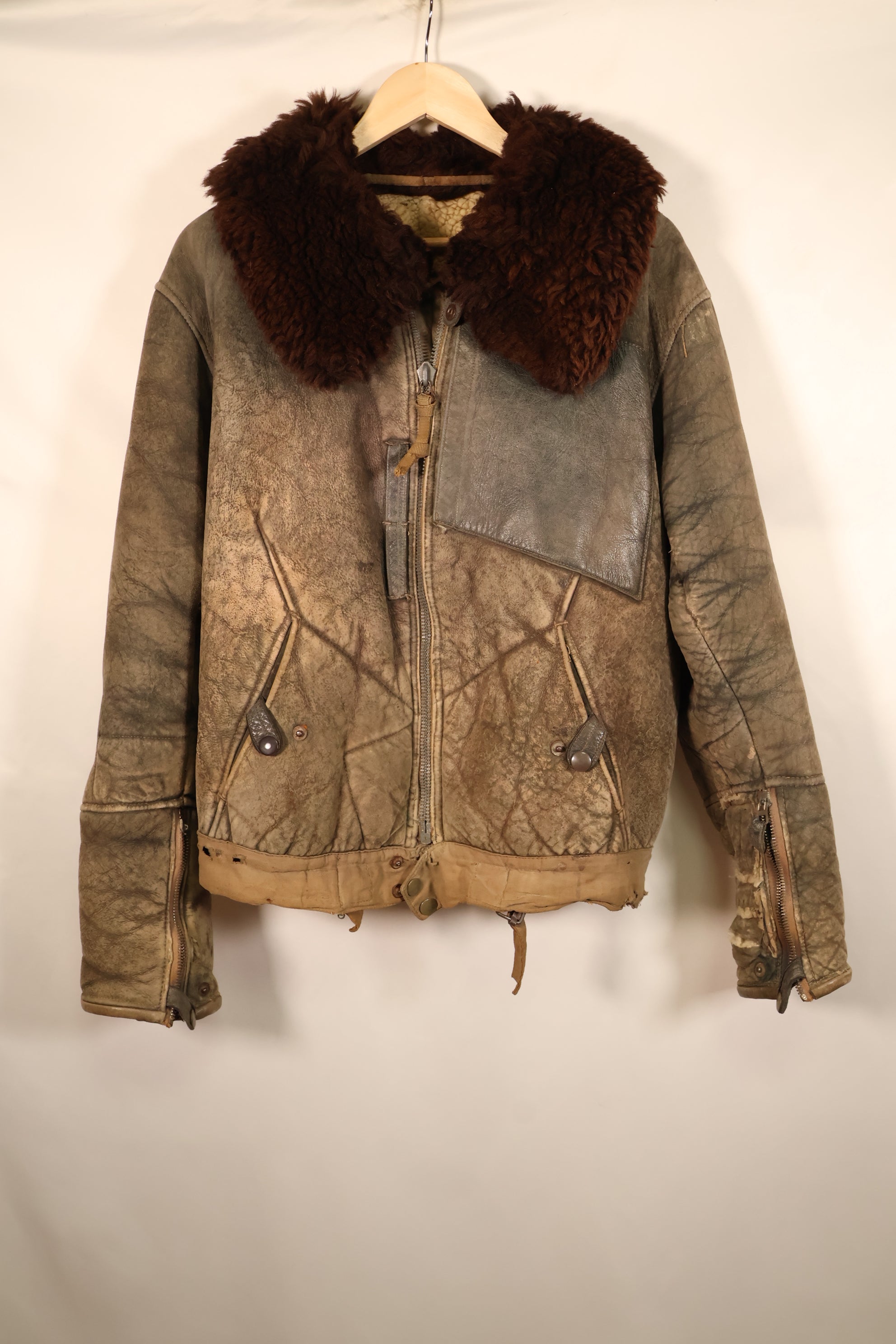 1940年代　大きめサイズ　WWII ドイツ空軍　Luftwaffe　カナルヤッケ　高高度用フライトジャケット　中古品