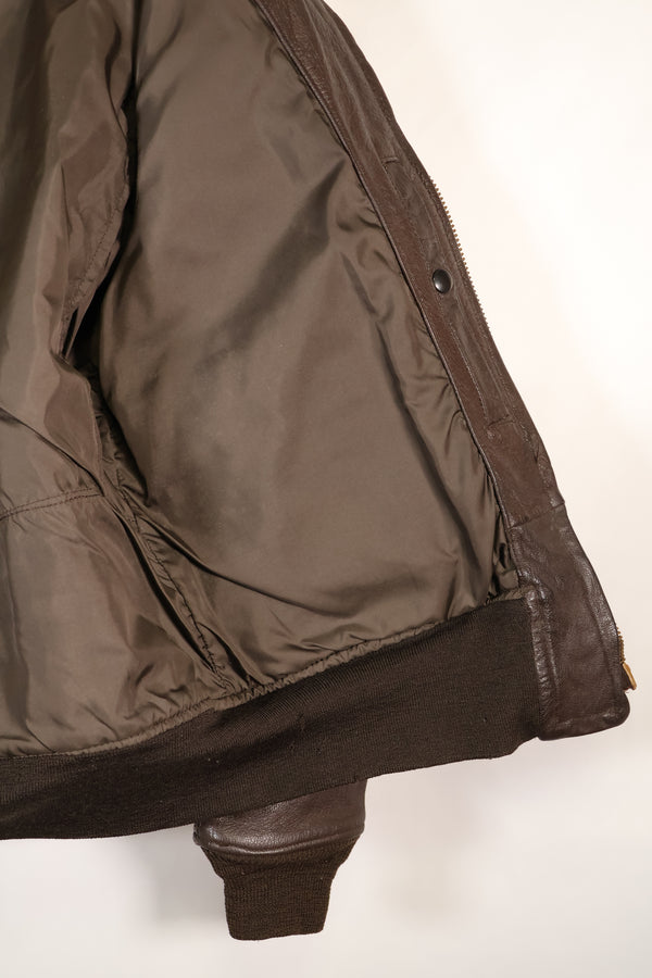 Contracted circa 1960-64, size about 42, US Navy G-1 flight jacket, intermediates, used.