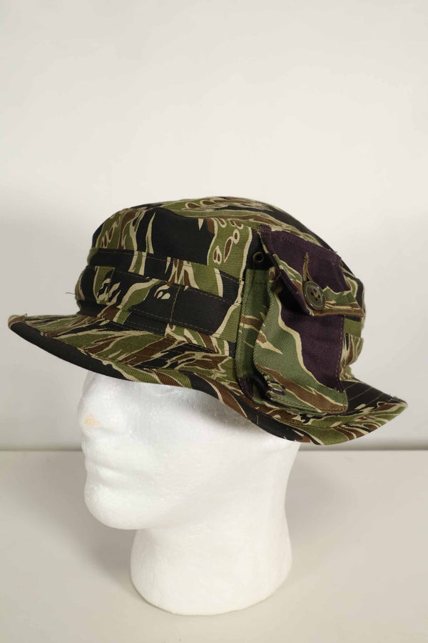 Limited Production MILITARIA 1911 Early Gold Tiger CISO Cut Booney Hat with Short Brim Modified Pocket D