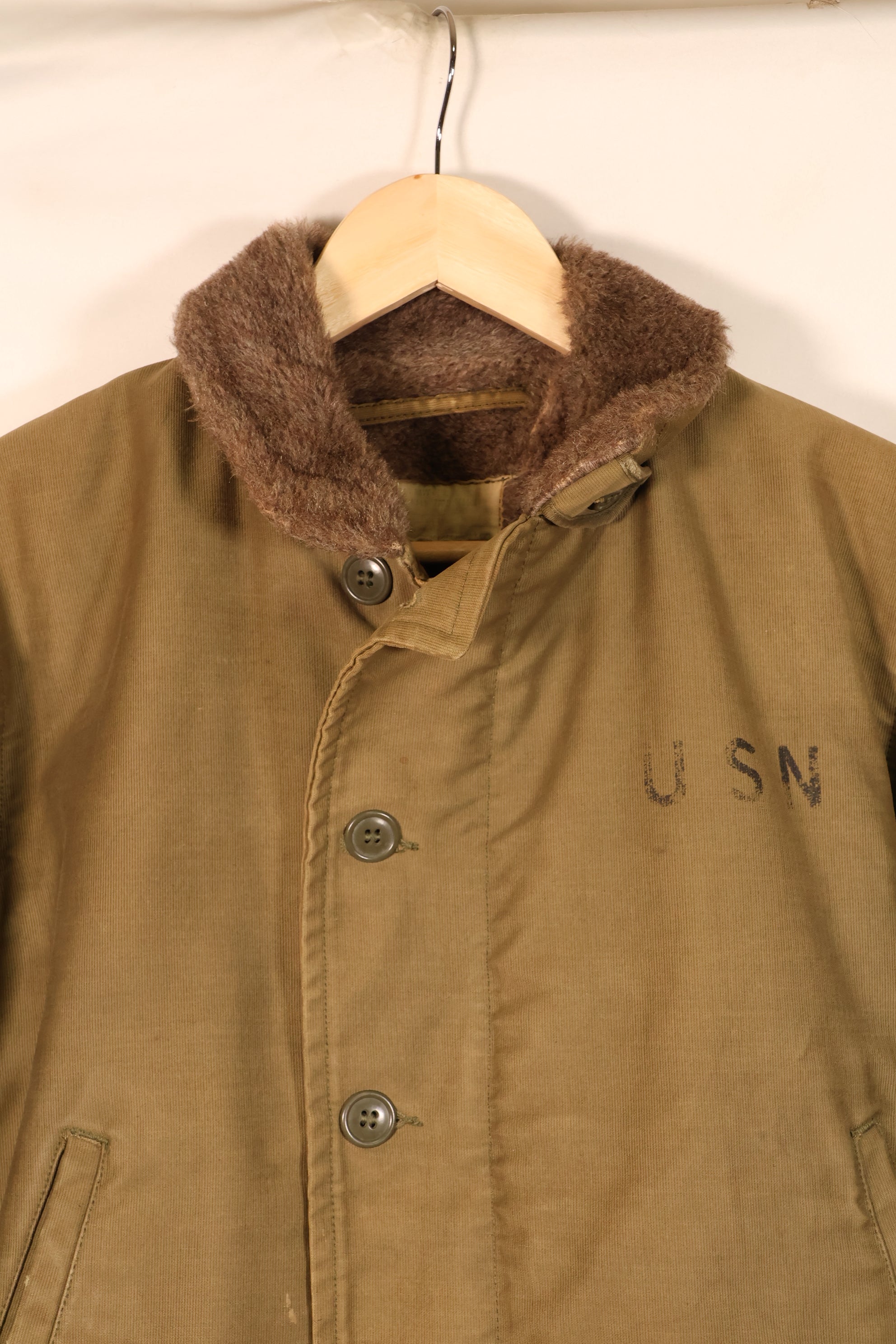 1950s Lot, Size 36–38, U.S. Navy N-1 Deck Jacket, CVA-62, Used